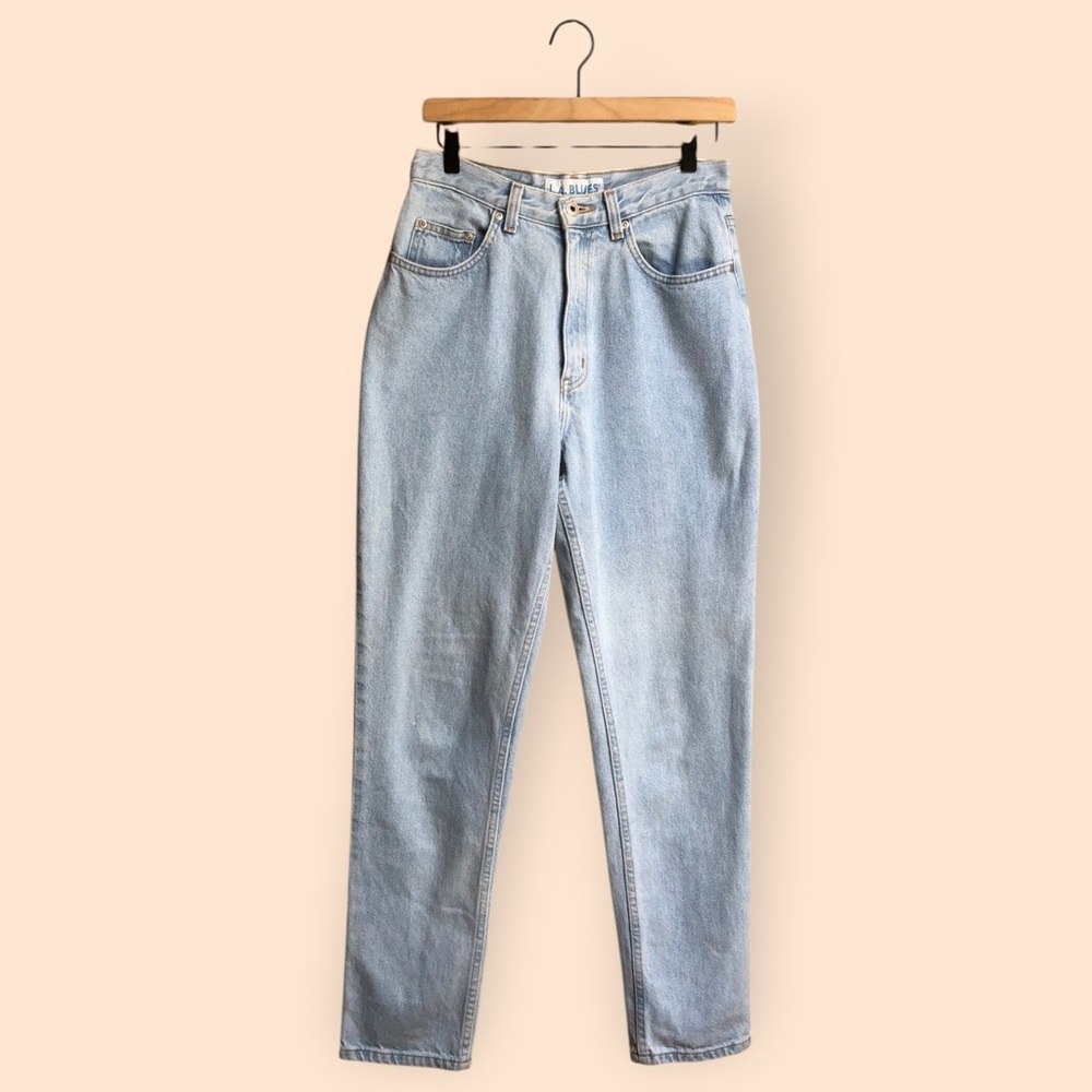 Vintage 90s L.A. Blues Denim Jeans High Waisted Lightwash Straight Leg Women’s 8